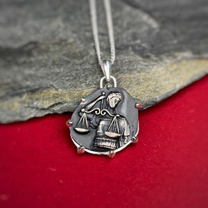 Srebrny naszyjnik ze znakiem zodiaku Waga 925 Srebro próby 925 Matowy naszyjnik unisex Waga, Horoskopy, Znaki zodiaku, Znaki zodiaku, Talizman, Gwiazdy,