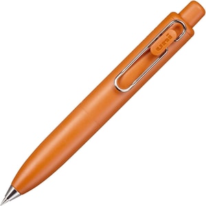 Uni-ball One P Gel Pen with 0.38mm Black Refill Orange