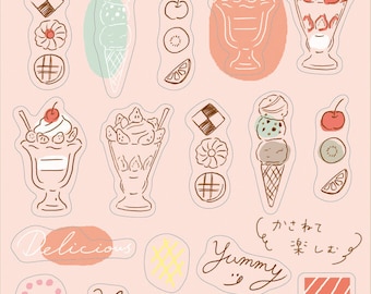 Clear Collage Stickers Sweets
