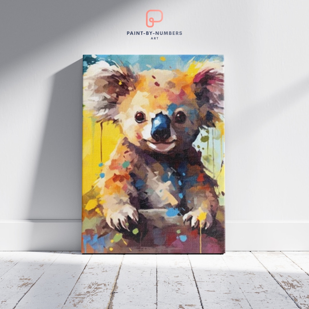 Koala Paint by Number Kit, Painting by Numbers for Adult and Kids, Premium  Quality Canvas Perfect for Handmade Wall Decor or Gift 