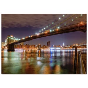 Poster in carta semi-lucida premium - Ponti di Manhattan