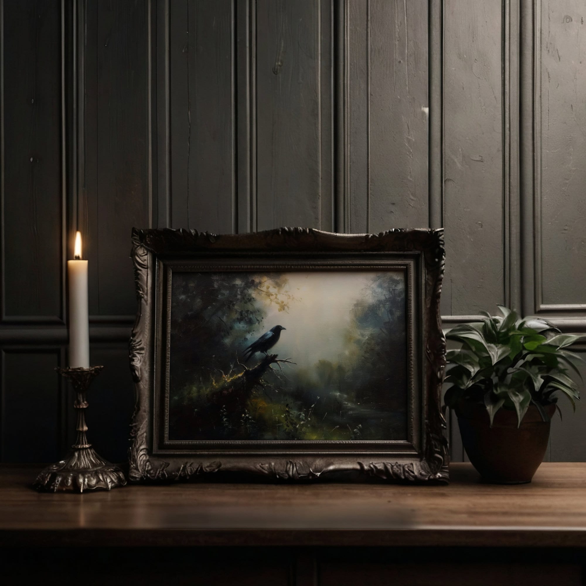 Crow | Printable Dark Academia Wall Art, Vintage Dark Cottagecore ...