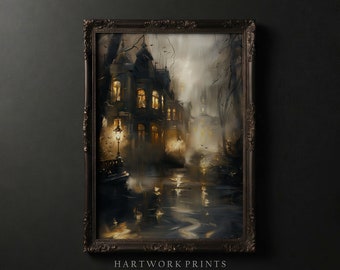 Gotische Architektur | Druckbare Dark Academia Wandkunst, Dark Cottagecore Drucke, Stimmungsvolle viktorianische Kunst, Gothic Dekor Wandkunst, Witchy Wandkunst