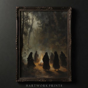 Ritual | Druckbare Dark Academia Wandkunst, Cottagecore Drucke, Stimmungsvolle viktorianische Kunst, Gothic Dekor Wandkunst, Düstere Witchy Wandkunst