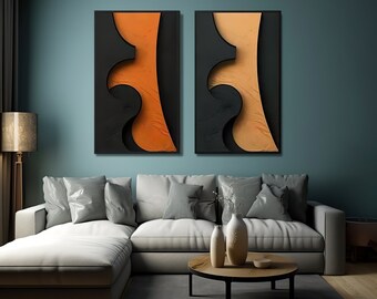 Colorful wood wall decor- modern sculptured wall art- 3d vision board