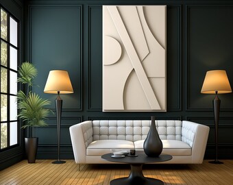 3d vision minimalist wall art- sculpture home decor- wood carving