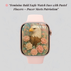 Bald Eagle Apple Watch Face Bundle, 4th of July Digital Wallpaper Set, Patriotic Eagle Watch Background, American Flag Watch Art