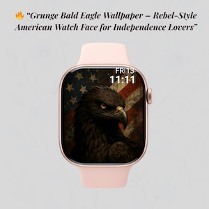 Bald Eagle Apple Watch Face Bundle, 4th of July Digital Wallpaper Set, Patriotic Eagle Watch Background, American Flag Watch Art
