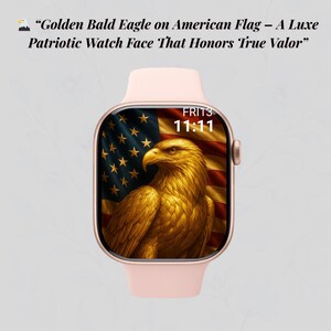Bald Eagle Apple Watch Face Bundle, 4th of July Digital Wallpaper Set, Patriotic Eagle Watch Background, American Flag Watch Art