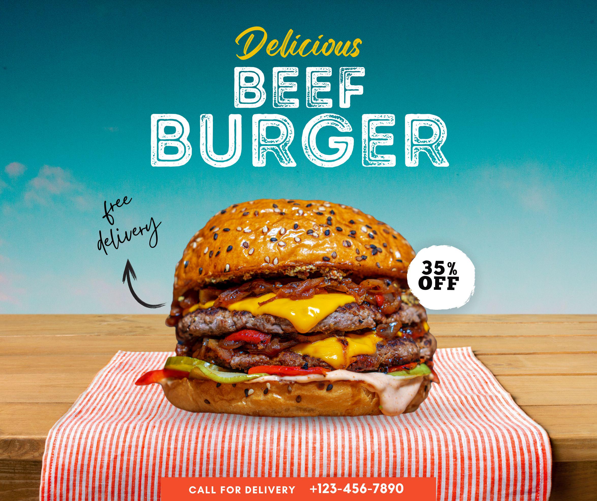 Burger Menu Templates: Restaurant Marketing, Editable Canva Design (PDF ...