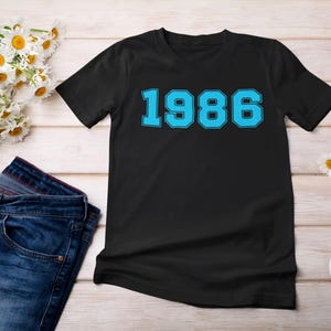 Unisex Personalised Year t-shirt, birthday gift, year of birth t-shirt, birthday shirt