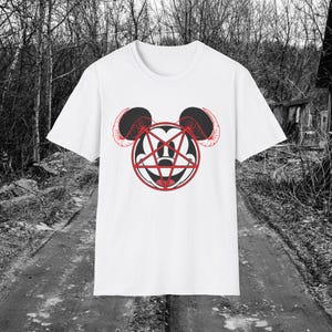 トップス vintage mickey satan design track jersey Satanic Mickey Tee - Etsy