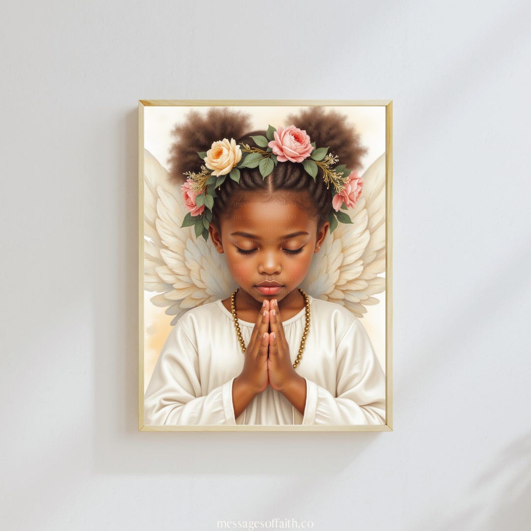 African American Girl Praying - Printable Art | African American ...