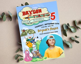Adventure Birthday Invitation Editable for Kids, Printable, for Boys