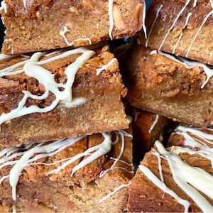 Peanut Butter & White Chocolate Blondie Recipe Printable| Dessert Baking PDF | Easy Blondie Recipe | Easy Baking Recipe | Chocolate Brownie
