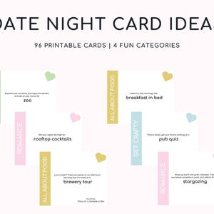 Date Night Karten zum Ausdrucken | Ideen für Paare | Romantisches Spiel für Sie & Ihn | DIY Paare Geschenk | Geschenkideen Hochzeit | Spaß Datum Ideen