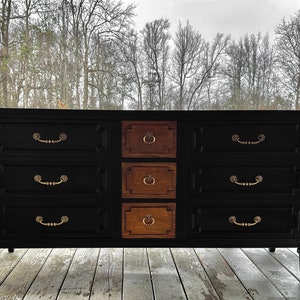 SOLD do not purchase Hand Painted Dresser Credenza Sideboard Home Decor Gifts Bedroom Furniture zdjęcie 2