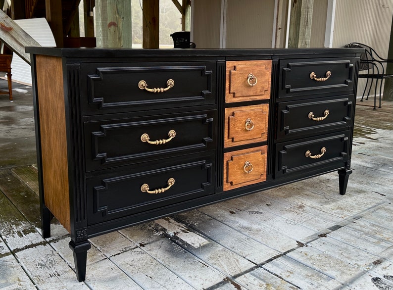 SOLD do not purchase Hand Painted Dresser Credenza Sideboard Home Decor Gifts Bedroom Furniture zdjęcie 1