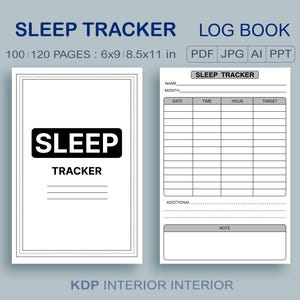 Slaaptracker, maandelijks invulbaar slaaplogboek, A4 A5-formaat (halfletter), slapeloosheidsmonitor, slaapdagboek