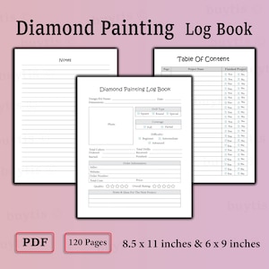 Diamond Painting Logboek, Diamond Painting Journal, Diamond Painting kit