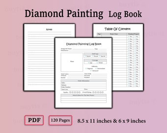 Diamond Painting Log Book, Diamond Painting Journal, Diamond Painting kit