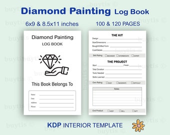 Libro de registro de pintura de diamantes / KDP INTERIOR