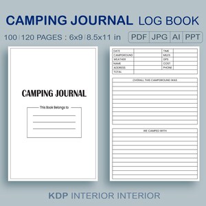 Rustikales Leinen Camping Journal Logbuch : Abenteuer Erinnerungen