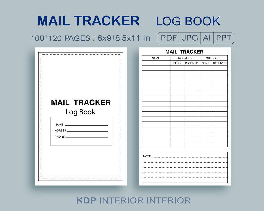 Mail Tracker Log Book, , Business Forms, Mailing List Tracker, Snail ...