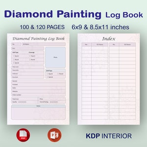 Libro de registro de pintura de diamantes, diario de pintura de diamantes, kit de pintura de diamantes