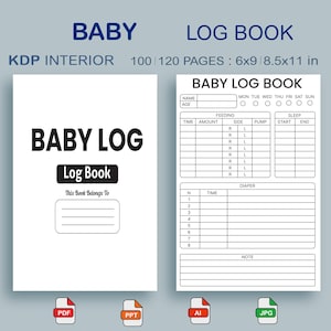 Babylogboek bijhouden Dagboek pasgeborenen Voedingslogboek Dokterbezoek lijst luier verschonen Verzorger logboek babyactiviteit Tracker geneeskunde