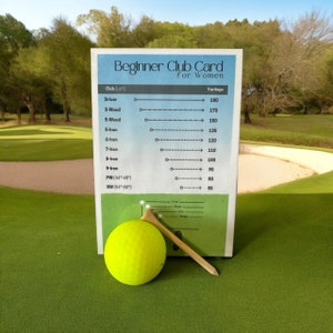 Cartão de clube de golfe para iniciantes