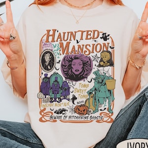 Disney Haunted Mansion Halloween Shirt, Madam Leota Hitchhiking Ghosts Tee,Welcome Foolish Mortals Shirt,Spooky Disney Shirt,Halloween Party