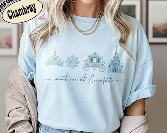 Vintage Disney Frozen Icons Shirt, "Meet me at Arendelle" Shirt, Elsa Anna Castle Tee, Frozen Arendelle Castle Tee, Disney Frozen Fan Gift