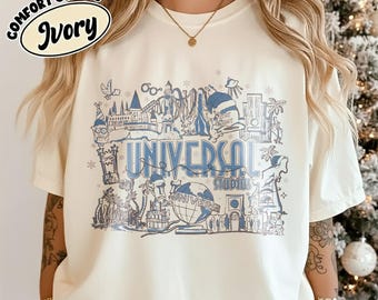 Camiseta Retro Comfort Colors de Universal Studios, regalo de Universal Studios, sudadera personalizada de Universal Orlando, camiseta a juego para el viaje a Universal.