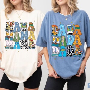 Mama and Dada Toy Story Shirt, Disney Toy Story Comfort Colors Shirt, Toy Story Family Shirts, Disney Couple Shirt, Disney Vacation Shirt