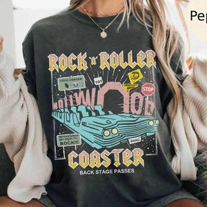 Disney Rock N Roller Coaster Comfort Colors Shirt, Vintage Disney Hollywood Studios Shirt, Disney World Shirt, Disneyland Trip 2025 Shirt