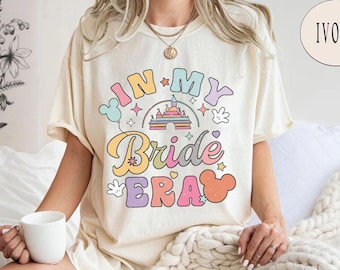 Chemise Disney Couleurs réconfortantes à l'époque de ma mariée, chemise mariée Disney, chemise fête de la mariée Disney, chemise future mariée, chemise voyage Disneyland