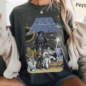 Retro Disney Star Wars Shirt, Vintage Star Wars Comfort Colors Shirt, Star Wars A New Hope Faded, Disneyworld Shirt, Star Wars Land Shirt