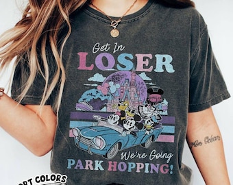 Camiseta "¡Sube, perdedor, nos vamos a Disneyland!", Camiseta de Mickey y sus amigos, Camiseta retro de los cuatro parques de Disney, Camisetas familiares de Disney, Vacaciones en Disney
