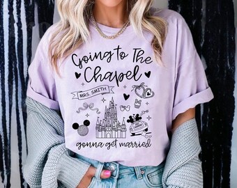 Disney Bride Shirt, Disney Bachelorette Party Shirt, Going To The Chapel Future Mrs Shirt, Disney Wedding Shirt, Disney Just Married Shirt