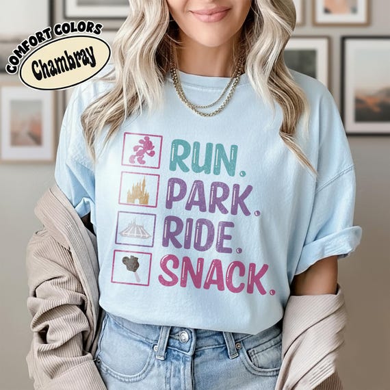 Run, Park, Ride, Snacks, RunDisney 2026 Half Marathon Shirt, RunDisney Marathon Weekend Tee, Disney Runner Shirt, Disneyland Trip Sweatshirt