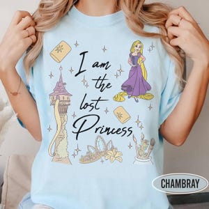 Ich bin die verlorene Prinzessin Shirt, Rapunzel verheddert T-Shirt, Disney Prinzessin Top, Kokette Prinzessin Shirt, Disney Mädchen Reise T-Shirt, Magic Kingdom Shirt