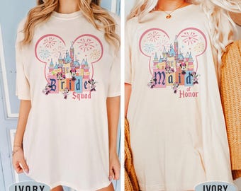 Disney Maid Of Honor Shirt, Disney Bride Shirt, Disney Bachelorette Comfort Colors Shirt, Mickey and Friends Shirt, Bachelorette Party Shirt