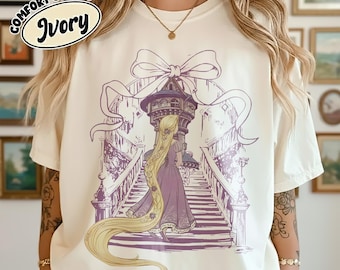 Vintage Rapunzel Shirt, Tangled Princess Tee, Disney Rapunzel Shirt, Rapunzel Tower Graphic Tee, Disney Girl Trip Shirt, Disney Princess Tee