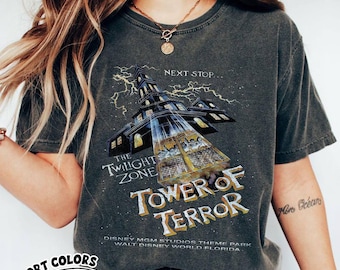 Retro Tower Of Terror comfort kleuren shirt, Twilight Zone shirt, Disney Hollywood Studios shirt, Disney Rides shirt, Disneyland Trip shirt