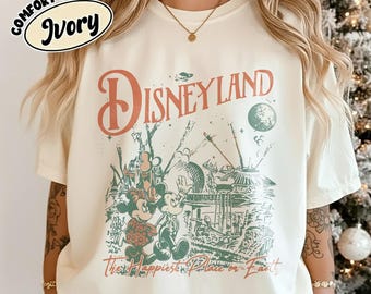 Maglietta Walt Disneyworld, maglietta Disneyland, maglietta Il posto più felice della Terra, maglietta Disney vintage, maglietta Viaggio Disney, maglietta Topolino e Minnie