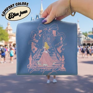 Once Upon A Dream Shirt, Vintage Disney Sleeping Beauty T-Shirt, Princess Aurora Coquette Tee, Pink Disney Princess Shirt, Disney Trip Shirt image 13