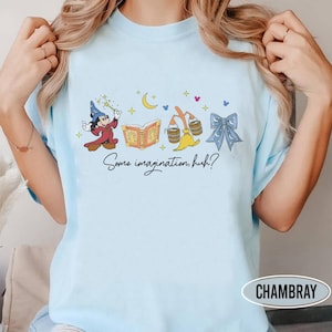 Fantasia Mickey Comfort Colors Shirt, Some Imagination Huh, Mickey Wizard Shirt, Disney Mickey Mouse Wizard T-shirt, Mickey Fantasmic Shirt