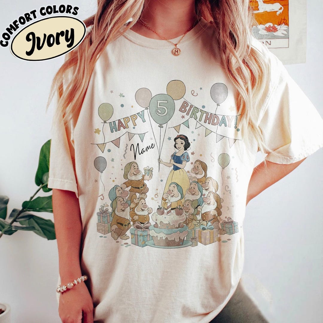 Personalized Disney Snow White Birthday Shirt, Snow White & the Seven ...