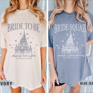 Chemise bachelorette Disney personnalisée, chemise mariée Disney, chemise Magic Kingdom, chemise future mariée, chemise escouade mariée, chemise fête de mariage Disney
